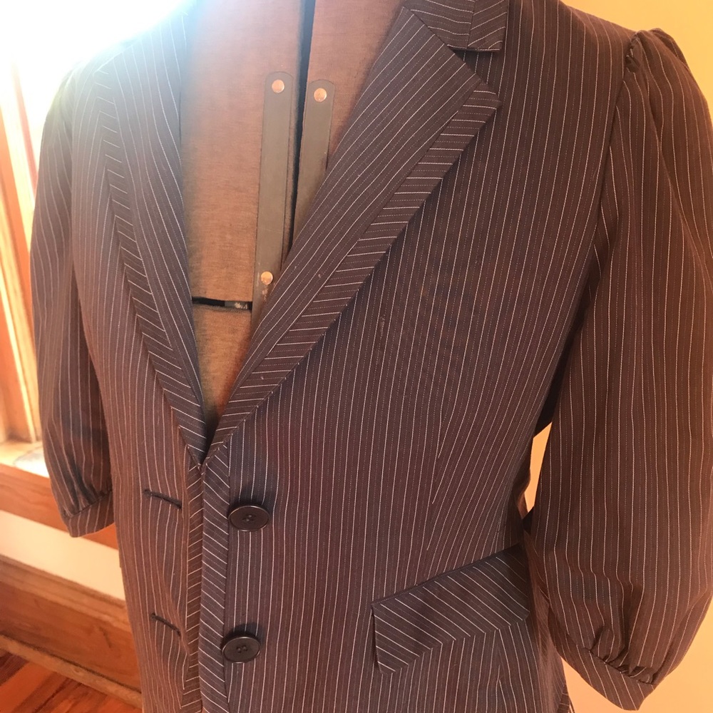 BCBG grey pin stripe blazer